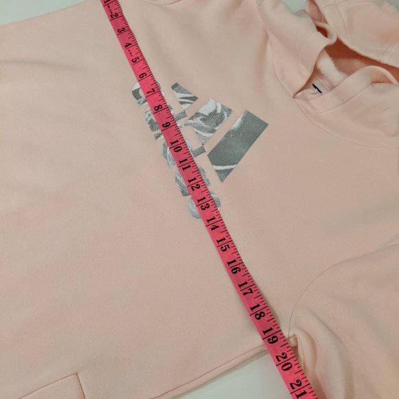 Adidas Pink Hoodie with Adidas logo in the front. Size S Loose fit - Picture 17 of 17